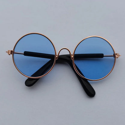 Lovely Vintage round Cat Sunglasses Reflection Eye Wear Glasses for Small Dog Cat Pet Photos Pet Products Props Accessories