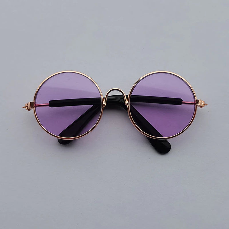 Lovely Vintage round Cat Sunglasses Reflection Eye Wear Glasses for Small Dog Cat Pet Photos Pet Products Props Accessories